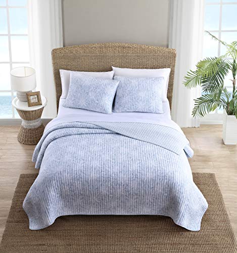 Tommy Bahama - Queen Quilt Set, Reversible Cotton Bedding with Matching Shams, Soft Coastal Bedspread, Super Soft Bedding Set (Makena Blue, Queen) by Tommy Bahama - Image 2