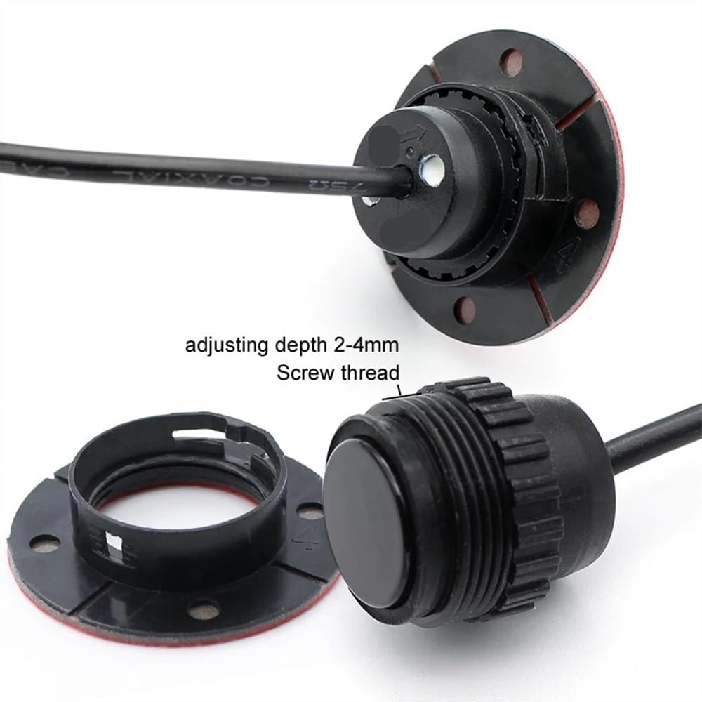 Sensor Marcha atrás Coche Sensor de Aparcamiento con vídeo Ajustable Coche Radar Asistencia visión Trasera Alarma y sensores Profundidad 16 mm