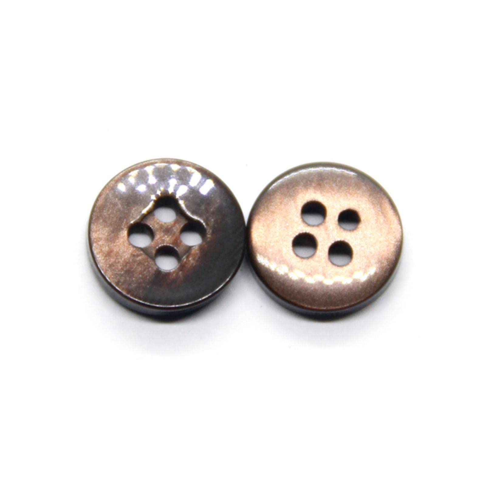 Boutons en résine 9 mm marron pour réparer une chemise ou customiser un haut