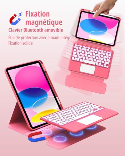 Funda con teclado para iPad de 11 pulgadas con panel tactil integrado 5
