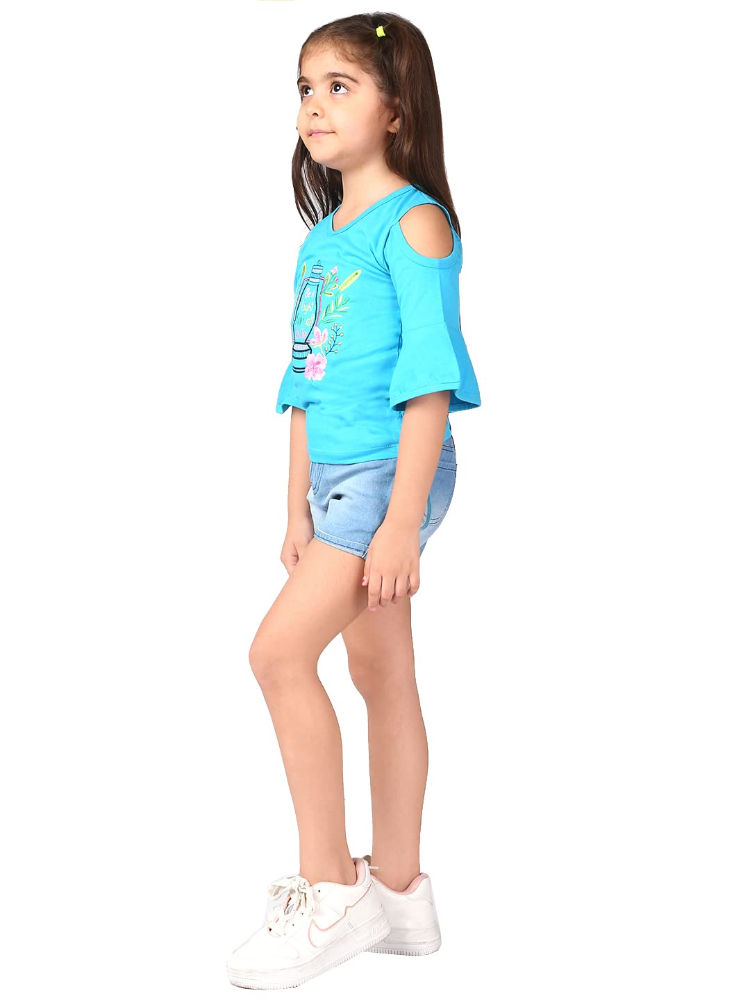 Naughty Ninos Girl's Polyester Top And Shorts Clothing Set offers donot miss 3 Naughty Ninos Girl's Polyester Top And Shorts Clothing Set offers donot miss