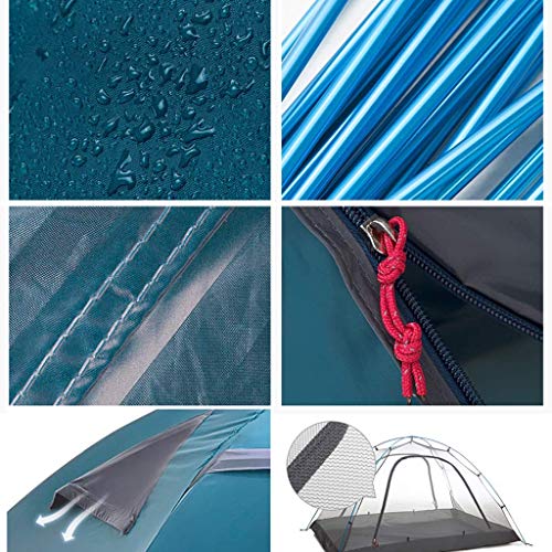 Carpa para Camping 2-3 Personas Azul Ligera e Impermeable miniatura 4