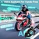 Motorrad Helm Headset mit Kamera, Moman H4C mit 【1080P Kamera】120° Weitwinkel 360° Aufnahme mit 32G TF Karte Motorcycle Helmet Kopfhörer HiFi Stereo für eine Person AI Voice Assitant IPX6 Wasserdicht
