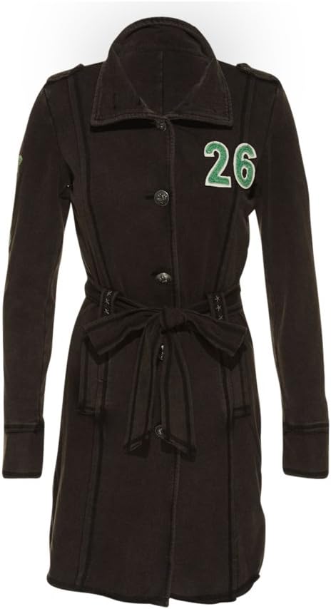 Jersey Maxi Trench Coat Lined In Terry Cloth