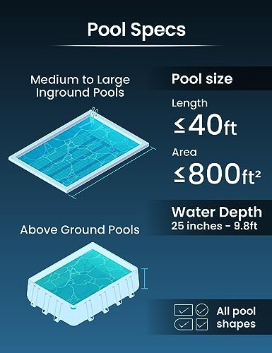 KOKIDO Rechargeable Heavy Duty Pool Leaf Vacuum Cleaner, Commercial Power Suction for Pool Closing, Standard and Fine Filter Bags, for Larger Leaves and Debris, Inground and Above Ground Pools XV910 - Thumbnail 6