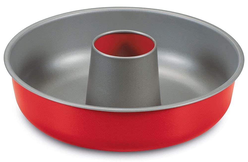 Guardini, Stampo ciambella Ø 25 cm, Acciaio con rivestimento antiaderente, Rosso e Grigio, Made in Italy, Linea Rossana
