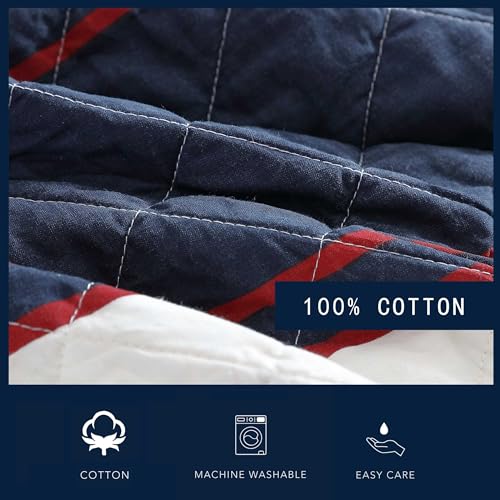 Nautica - Queen Quilt Set with Shams, Lightweight Bedding - image 5