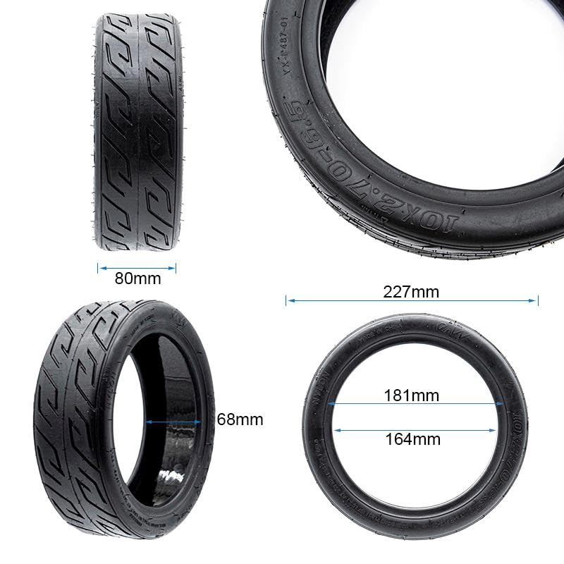 Mobile TM Compatible avec Pneu Trottinette Électrique tubeless cityroad 10x2,70-6,5 Avec du gel