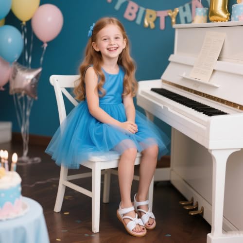 Image of Kiderence Toddler Flower Girl Sandals Open Toe Dress Shoes Wedding Party