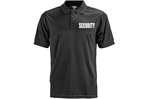 Men's Tactical Security Shirt: Lightweight, Breathable Dry-Fit, 100% Polyester Short Sleeve Performance Polo