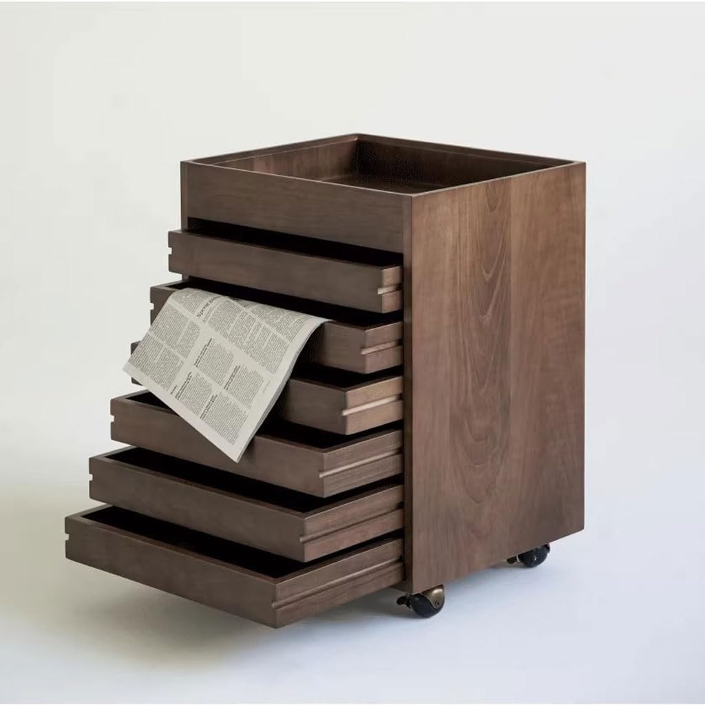 JITUIHOM Wooden Filing Cabinets for Offices and Home Study Rooms Retro Removable Storage Filing Cabinet