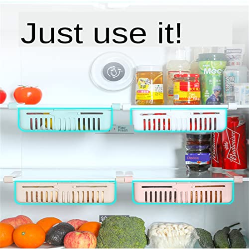 Adjustable Drawer For Fridge Kitchen Organizer Adjustable Kitchen Refrigerator Storage Rack Fridge Freezer Shelf Holder Pull-Out Drawer Space #TOP6