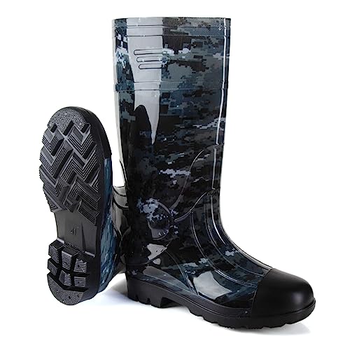 LIMKOO Cuissardes en Caoutchouc Wellies pour Pêche à la Mouche Chasse Plantation Agriculture