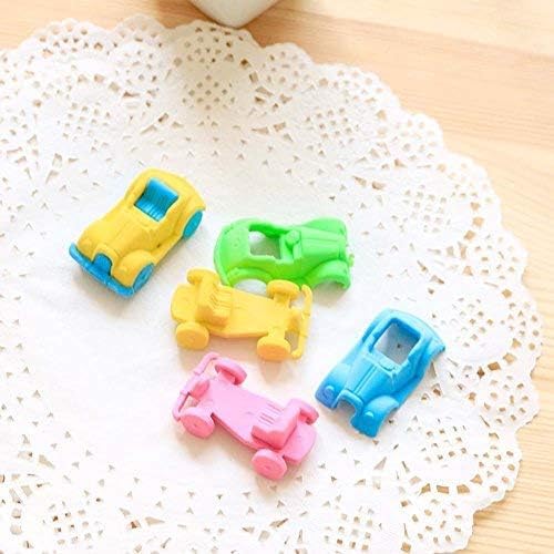 Image of AK Store (Pack of 4) 3D Cute Cartoon Shape Rubber Pencil Erasers, School Stationery for Kids, Boys Girls, Birthday Return Gifts (Cars)