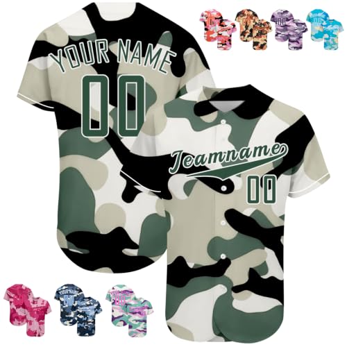 Camiseta de béisbol personalizada con nombre, número y logo miniatura 1
