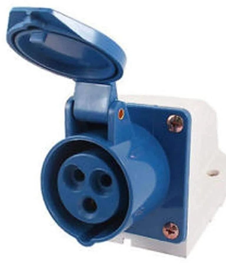 16A/3Pin Industrial Plug & Panel Socket Set 220-250V Single Phase (16/3 Plug Wall Socket 16/3 Wall-image-31
