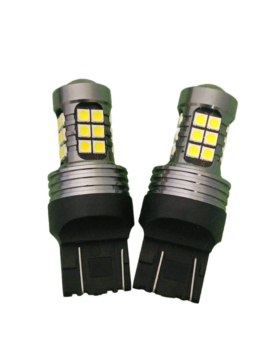 CLOUDSALE ; Your Store. Your Place T20 W21W 27 SMD 7440 LED Bulb 3030 Canbus Error Free Chipsets with Projector Replacement Tail Stop Turn Light(White)-image-48