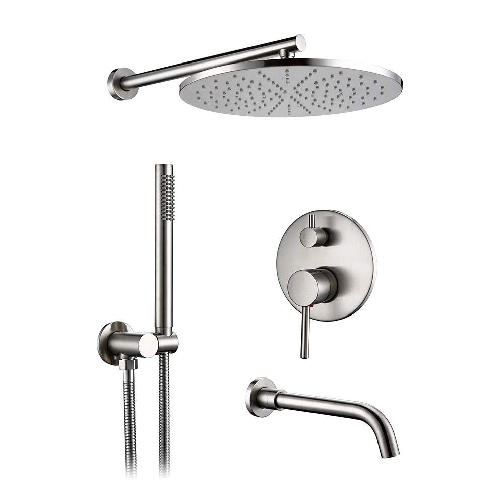 Mitigeur inverseur en laiton et pommeau 26 cm pour une douche enveloppante