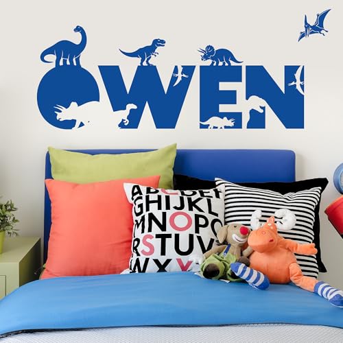 Vinilo decorativo de pared con nombre dinosaurio miniatura 3