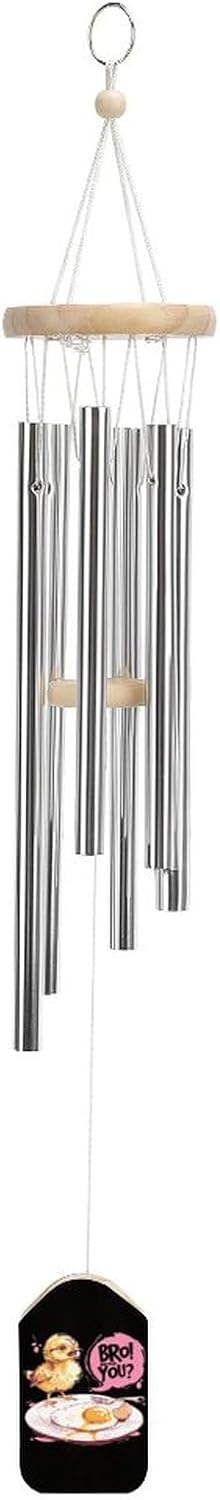 Funny Chicken is That You Bro Wooden Wind Chimes Deep Tone Memorial Windchime for Outside Garden Home Decoration