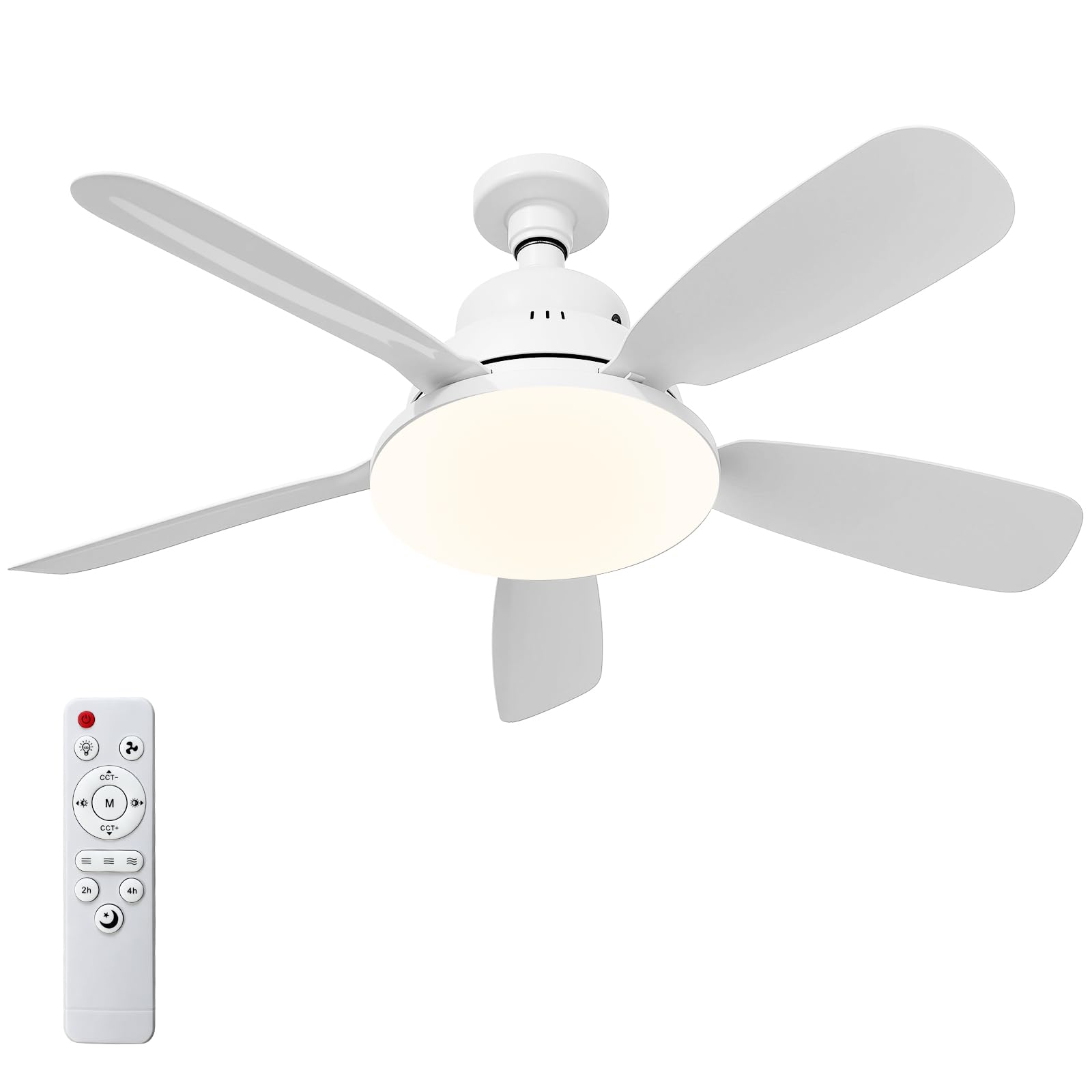 joyshie Ventilador Techo E27 LED, Fácil Instalación, Diseño Compacto | Instalación Fácil Sin Electricista, Ideal Para Espacios Pequeños