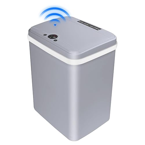 stonespace Basurero automático para baño, 3.5 galones, sin contacto, con sensor de movimiento, cubo de basura inteligente para cocina, oficina, sala
