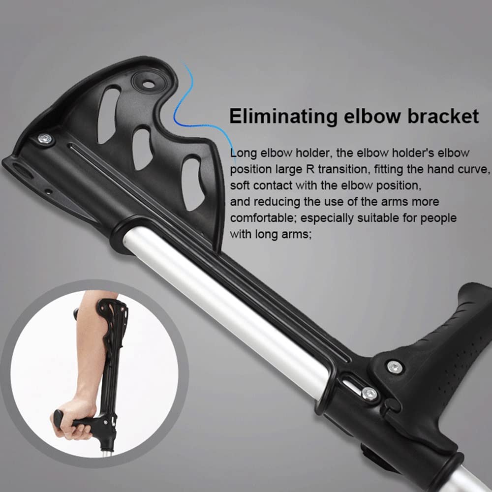 ZJIEX Stampelle Ortopediche Regolabili per Adulto, Leggere Bastone da Passeggio, Stampelle Mediche in Alluminio A Passeggiata (Size : A Pair)