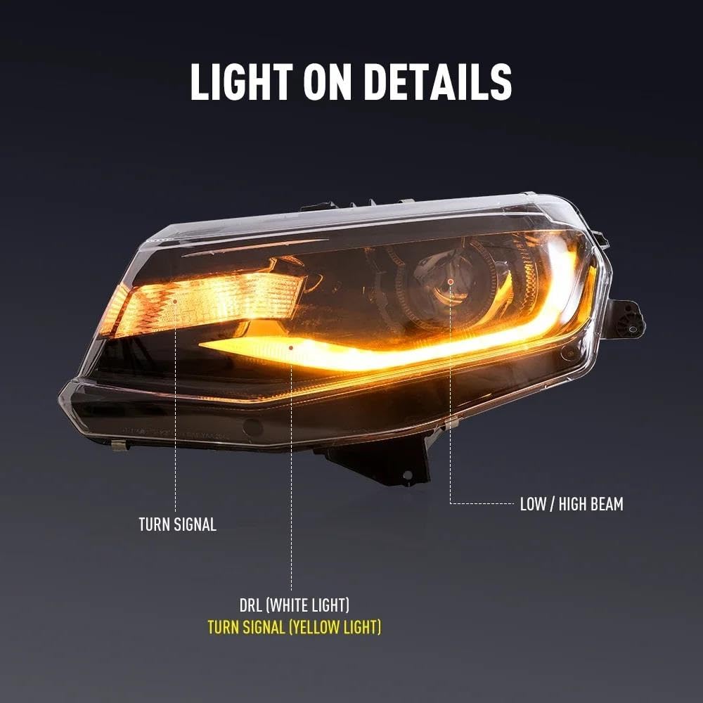 Faro Dell'auto Per Chevorlet Per Camaro 2016-2022 | Gruppo LED Lampada Frontale DRL Fari Indicatori Di Direzione(Guidatore mancino)