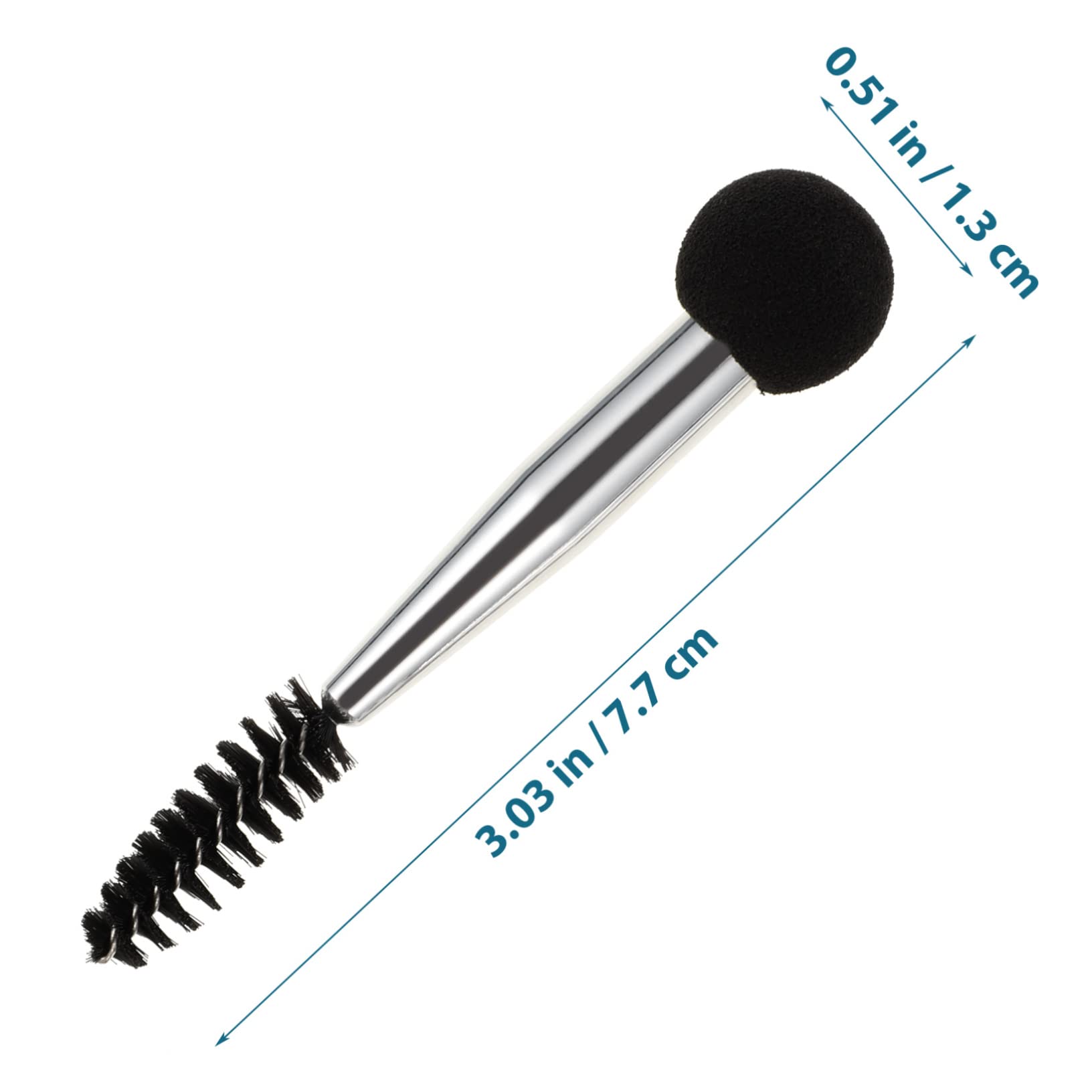 SHERCHPRY 6Pcs Double Ended Makeup Brush with Eyelash Brush Eyebrow Sponge Applicator for Easy Application of Concealer Brow Pomade for Makeup Lovers Professionals