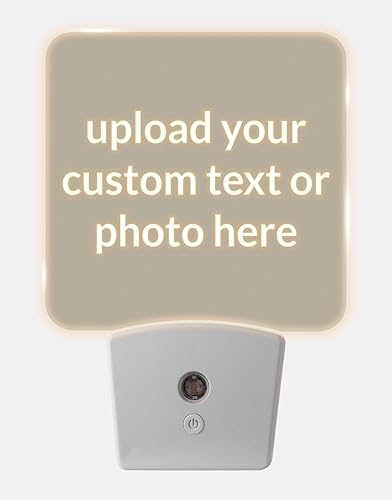 Luces nocturnas personalizadas enchufables a la pared para dormitorio de niños con sensor de encendidoapagado automático, luz nocturna LED blanca