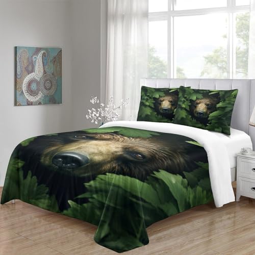 Housse de couette ours en microfibre premium 3D à fermeture éclair - 4