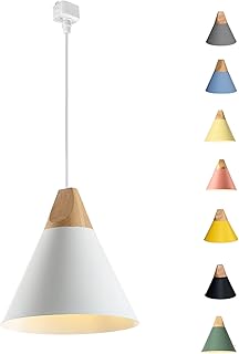 H-Style Track Mount Pendant Fixture White Scandinavian Style Pendant Lig...