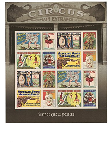 Timbres Collector Circus Posters USPS Idée Cadeau Passionnés de Rétro Américain