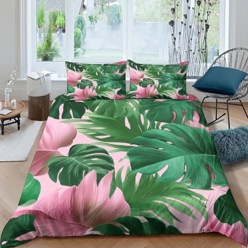 Parure de lit fleurs tropicales double pour renouveler la déco de chambre - 4