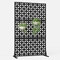 Metal Privacy Screen for Outdoor Freestanding Privacy Screens, 72" H x 44" W Decorative Metal Fence Panels with Stand, Patio Divider Screens for Outside Deck Balcony Garden and Indoor