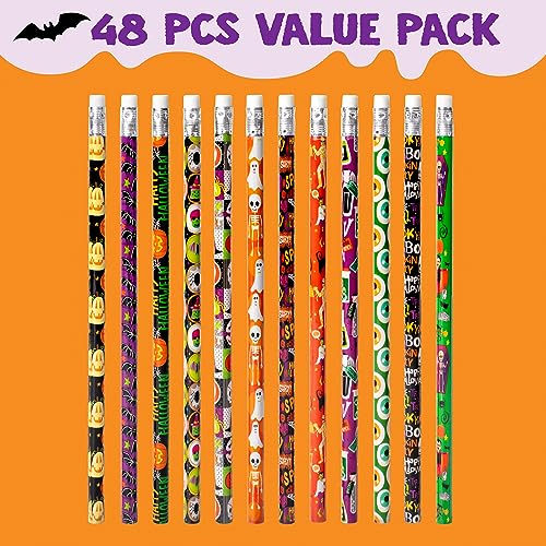 JOYIN 48 lápices de Halloween con borrador miniatura 2