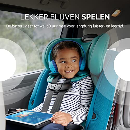 Belkin SoundForm Mini draadloze on-ear koptelefoon met ingebouwde microfoon voor kinderen, voor meisjes en jongens, online onderwijs, school en op reis, compatibel met o.a. iPhone, iPad, Galaxy, blauw - Afbeelding 5