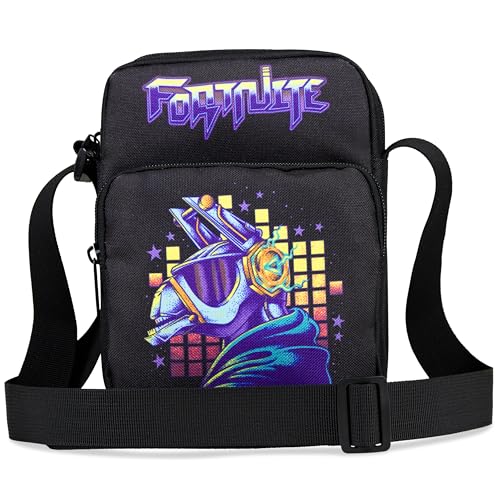 Fortnite Bolsa de Ombro para Criança e Adolescente Bolsa Transversal para Telemóvel e Dinheiro Ideal para Saídas e Férias Presentes para Crianças