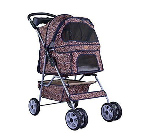 leopard print dog stroller