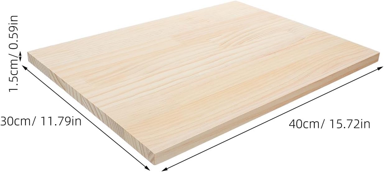 Pine Wood Shelf Divider: Unfinished Wooden Panel for Pantry and Cabinet - DIY Bookshelf Insert - Clothes Organizer - Bookcase Plank 15.7x11.8