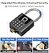 Anweller Heavy Duty Fingerprint Padlock with Key, Pad Lock with Code Keypad, Weatherproof Smart Bluetooth Electronic Digital Combination Lock for Gate Outdoor Fence Storage Unit Locker Shed Pool