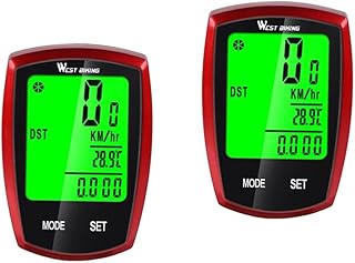 Toddmomy Moter Bikes Bikes Bike Speedometer Bike Monitor Bike Computer Wired Bike Computer Monitor Bike Odometer Motor Stopwatch Cycling Equipment Red Luminous Mountain Bike Computer 2pcs