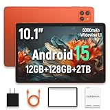 Ckypad Tablet 10 Inch, Android 15 Tablet with Octa-Core Processor,12GB RAM + 128GB ROM(2TB TF), Android Tablet 1280 * 800 HD, Tablet PC, 6000mAh Battery, Widevine L1, WiFi 6, BT5.4, Dual Camera