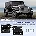 Soft Top Left and Right Bow Bracket with Screws Compatible with 2013-2017 J-eep Wrangler JKU 4-Door Only Replaces# 68163704AB, 68163705AB