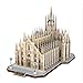 3D Jigsaw Puzzle Duomo di Milano, Costruzione di Giocattoli educativi, Messa a Fuoco Speciale Bambini Cultivating di, Migliori Regali per Bambini per Le Donne, Regali Uomo,Beige