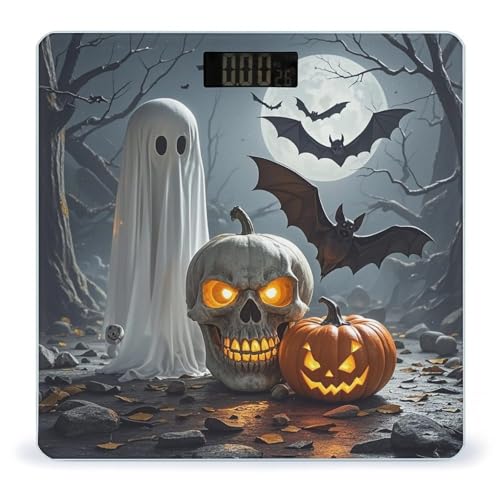 Báscula digital de baño con pantalla LED clara y vidrio templado miniatura 1