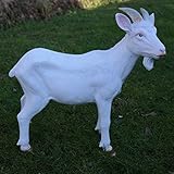 Material: Polyresin/Kunstharz Dekofigur Ziegenbock Ziege Gartenfigur Tierfigur Bauernhof Geißbock Zicklein