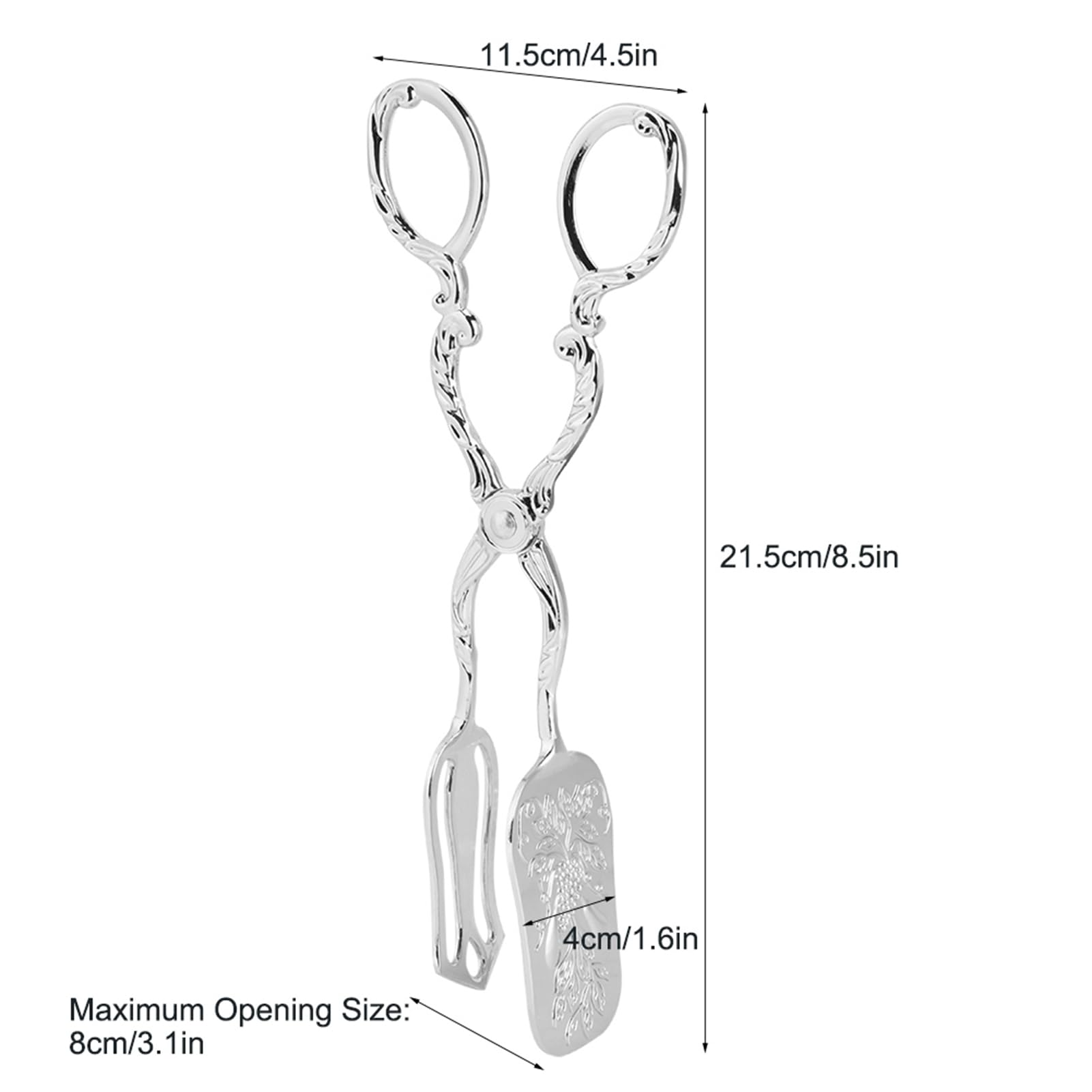 Pinzas de Cocin Vintage 21,5 x 11,5 cm Pinza para Comida Aleación de Zinc