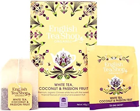 English Tea Shop - White Tea, Coconut & Passion Fruit, 1 pack 20 Count