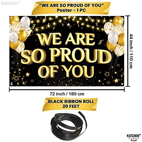 Image of KatchOn, We Are So Proud of You Banner - XtraLarge 72x44 Inch | Graduation Backdrop, Graduation Decorations 2026 | Congratulations Banner, Congratulations Decorations | Grad Party Decorations 2026